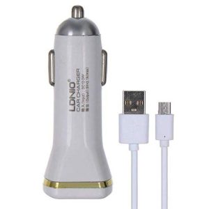 شارژر فندکی الدینیو مدل DL-219 به همراه کابل تبدیل microUSB