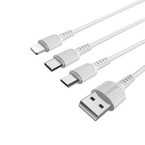 کابل سه سر بروفون Borofone BX16 3 in 1 Cable