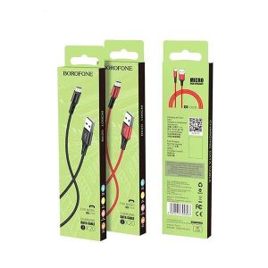 کابل شارژ لایتنینگ آیفون برند بروفون BOROFONE مدل BX20 طول 1 متر