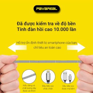 کابل لایتنینگ Pavareal PA-DC52 Data Cable توان 2.4 آمپر و طول 2 متر